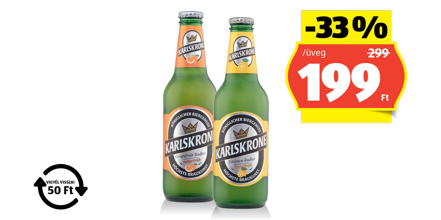 KARLSKRONE Radler, 0,33 l/üveg