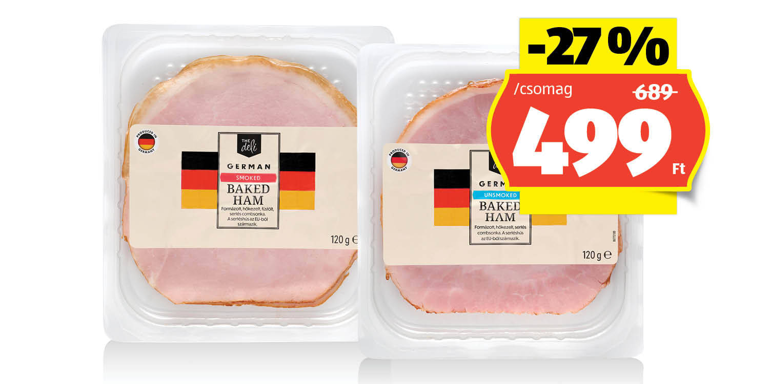 THE DELI Német sült sonka, 120 g/csomag