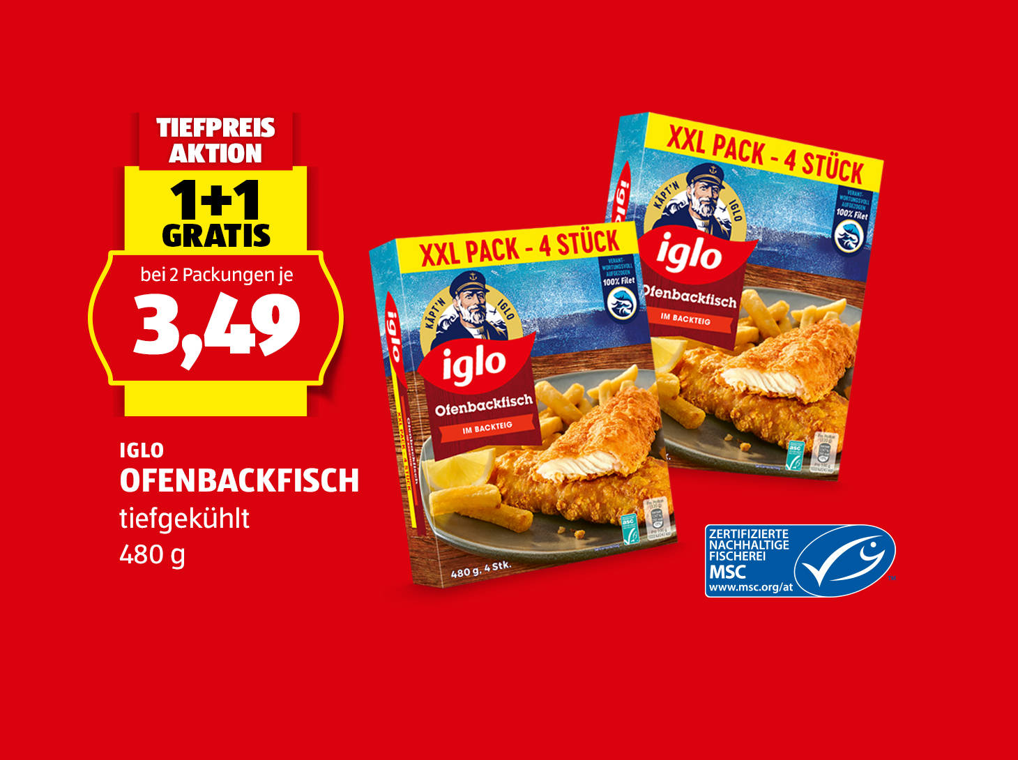 Iglo Ofenbackfisch, € 3,49