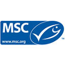 MSC blue certification label with checkmark fish icon