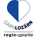 Blue and White Heart with GÄRN LOZÄRN Text