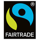 Fairtrade certification mark with bold graphic design