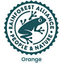 Rainforest Alliance People and Nature Seal with Frog