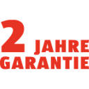 Red German two-year warranty text graphic