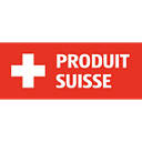 Swiss Product Label with White Cross and Text