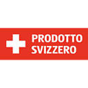 Swiss Product Label with White Cross and Text