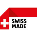 Swiss Made label with red ribbon and white cross