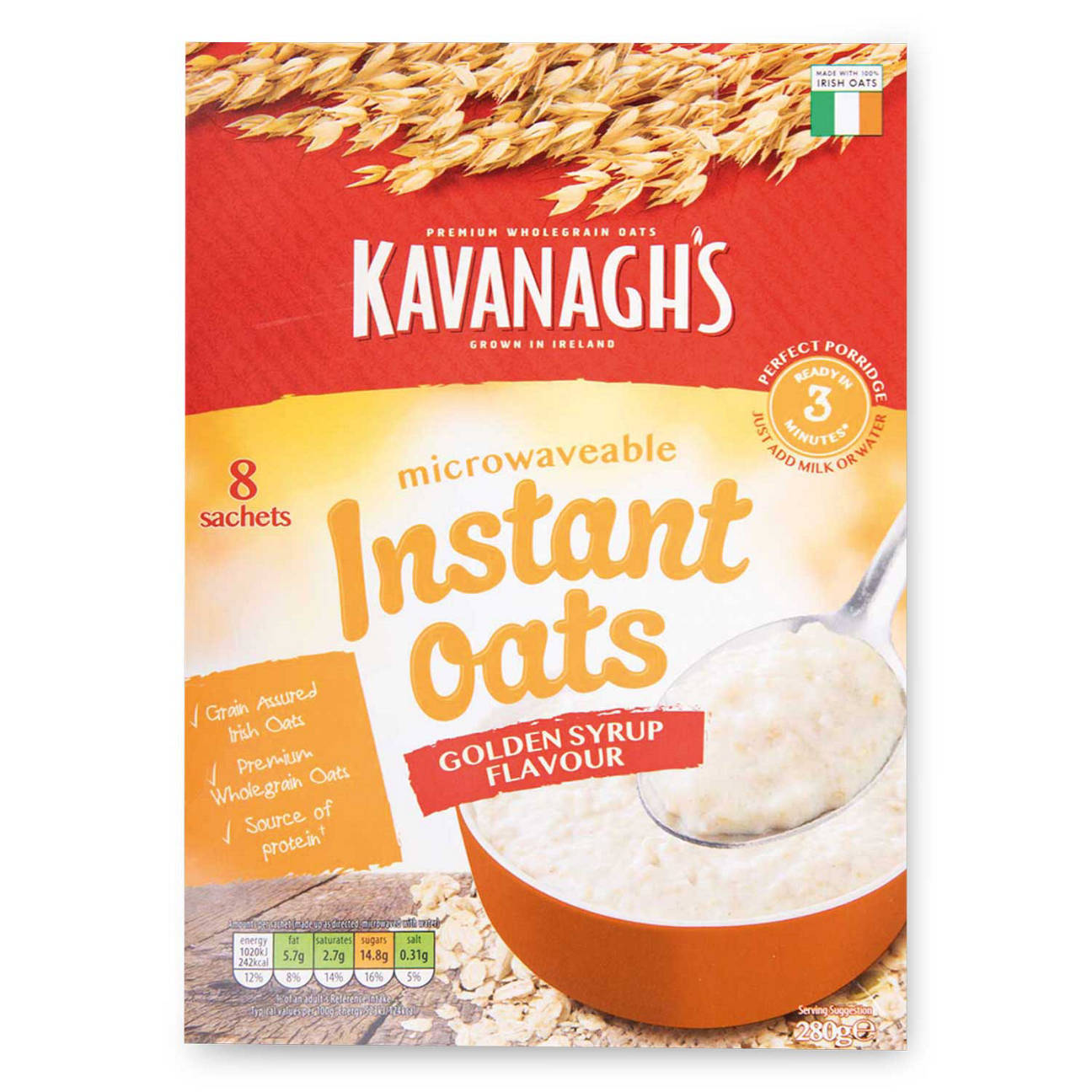 Golden Syrup Flavoured Porridge Sachets | ALDI IE