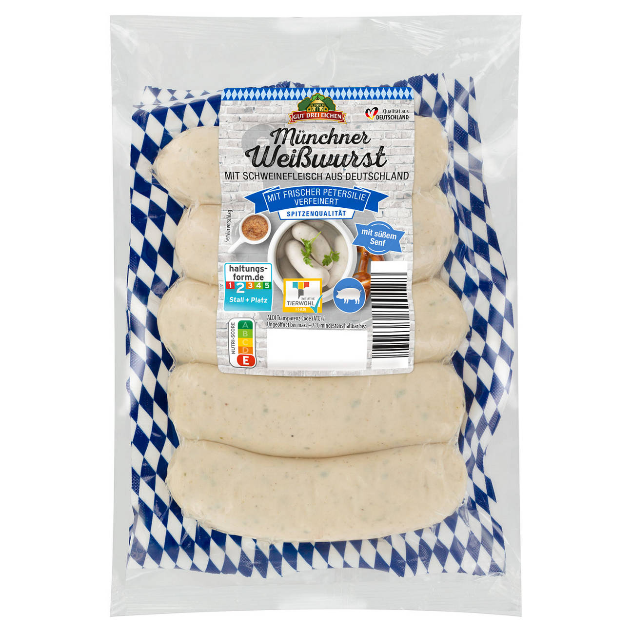 Münchner Weißwurst mit Senf 300 g und 45 ml Senf