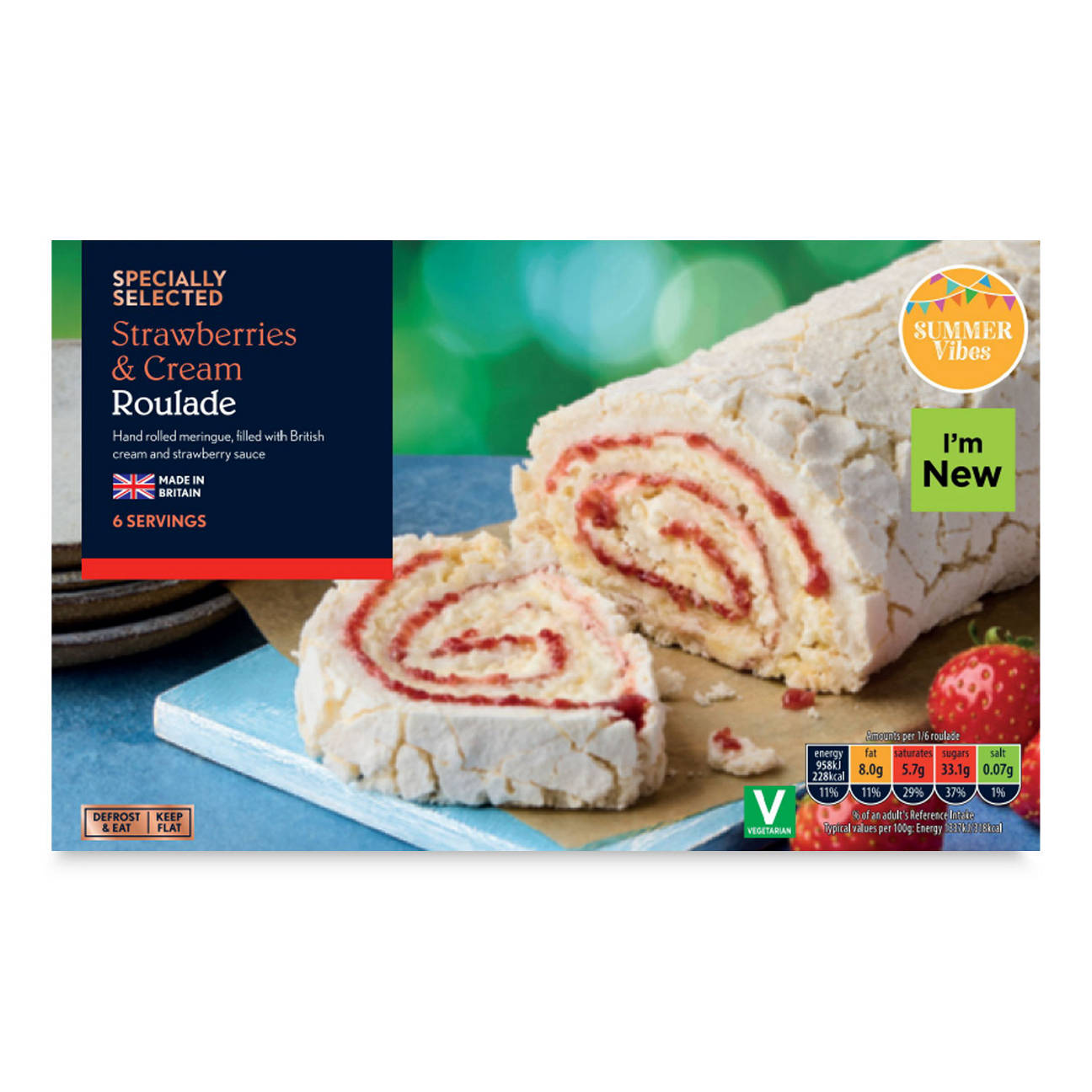 Strawberries & Cream Roulade | ALDI UK