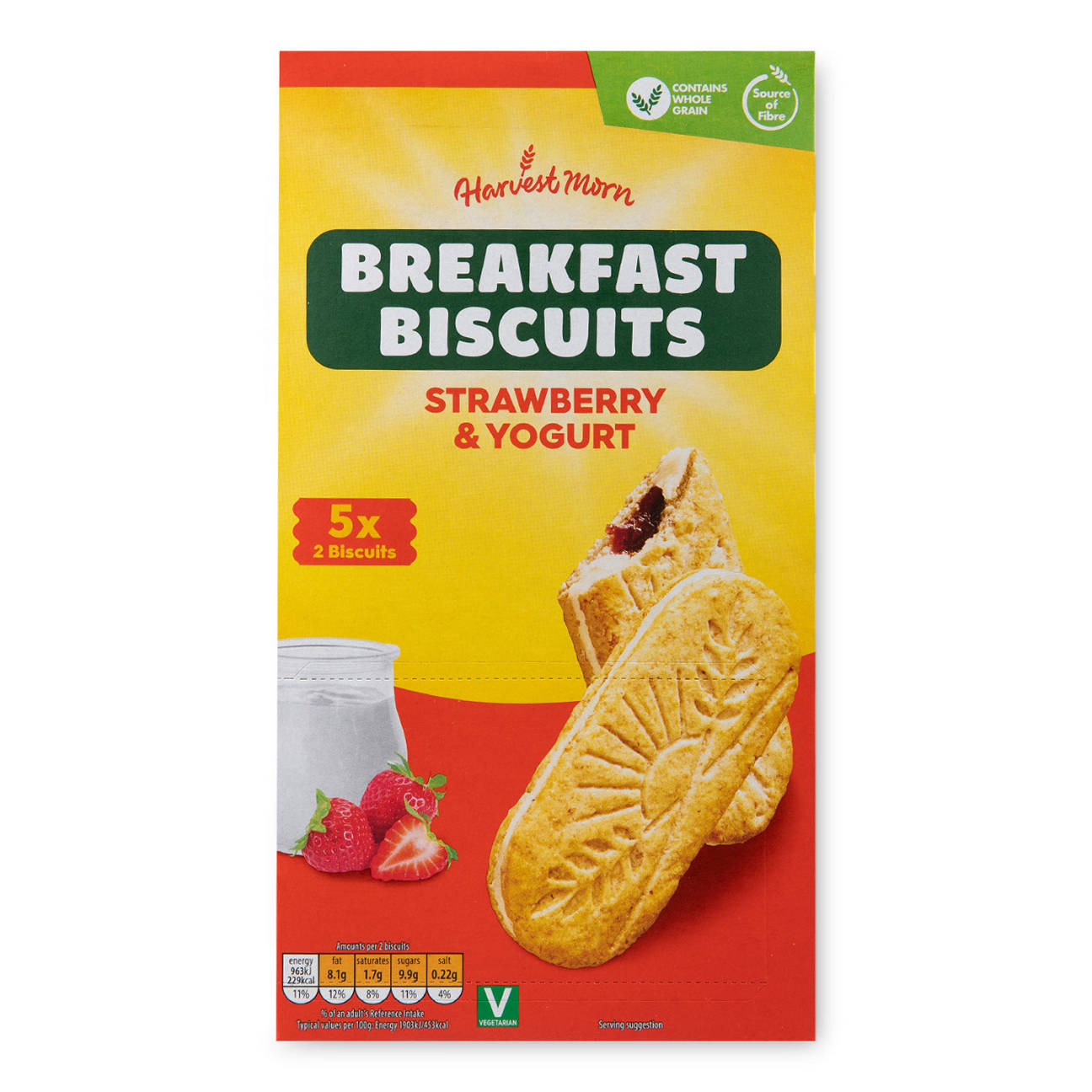 Strawberry & Yogurt Breakfast Biscuits 5 Pack | ALDI UK