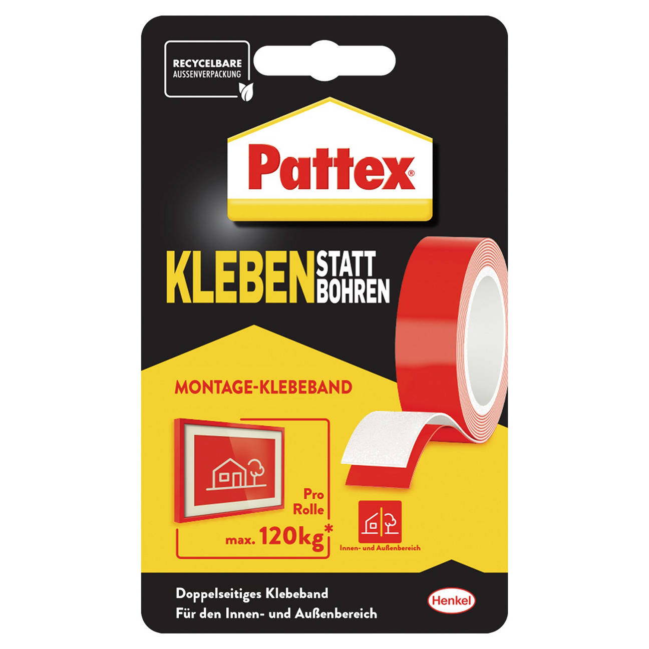 Kleben statt Bohren, Doppelseitiges Klebeband