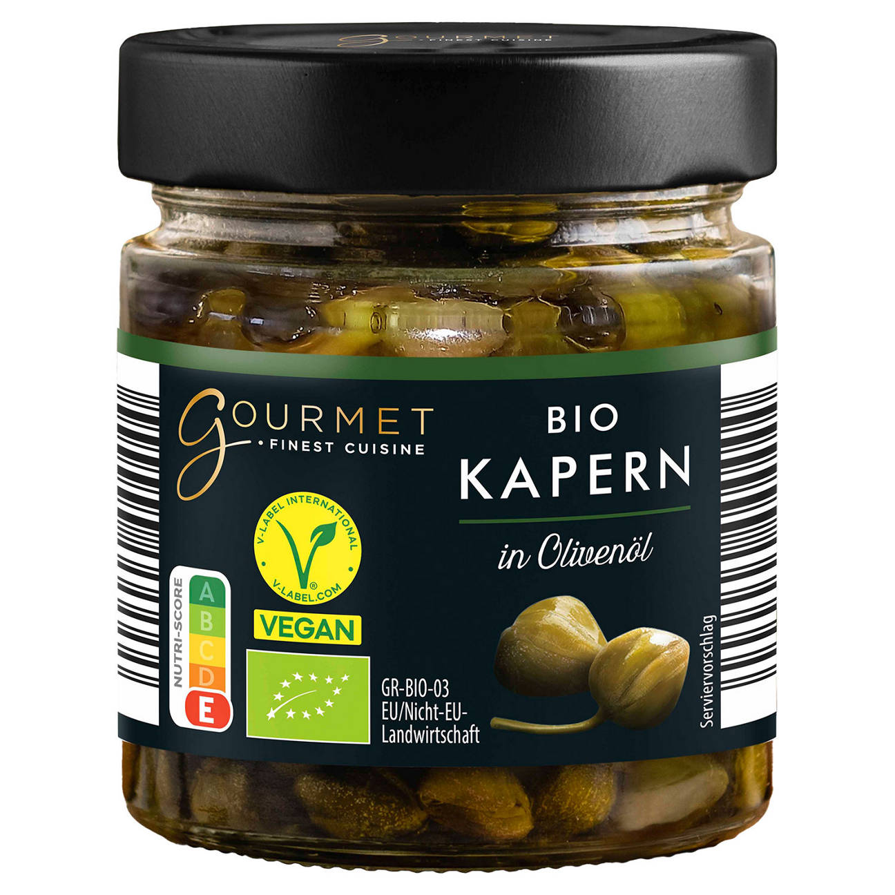 Bio-Gourmet Kapern 180 g, Kapern in Öl