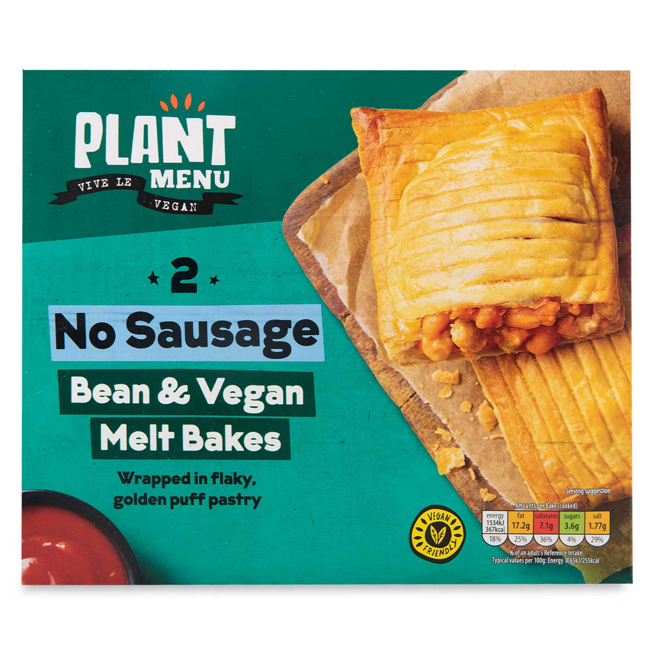 No Sausage Bean & Vegan Melt Bakes 2 Pack | ALDI UK