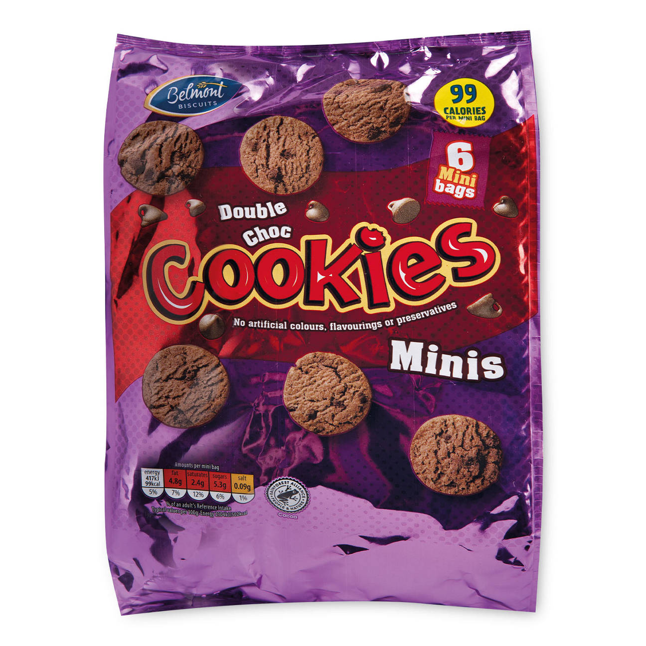 Mini Double Chocolate Cookies 6 Pack | ALDI IE