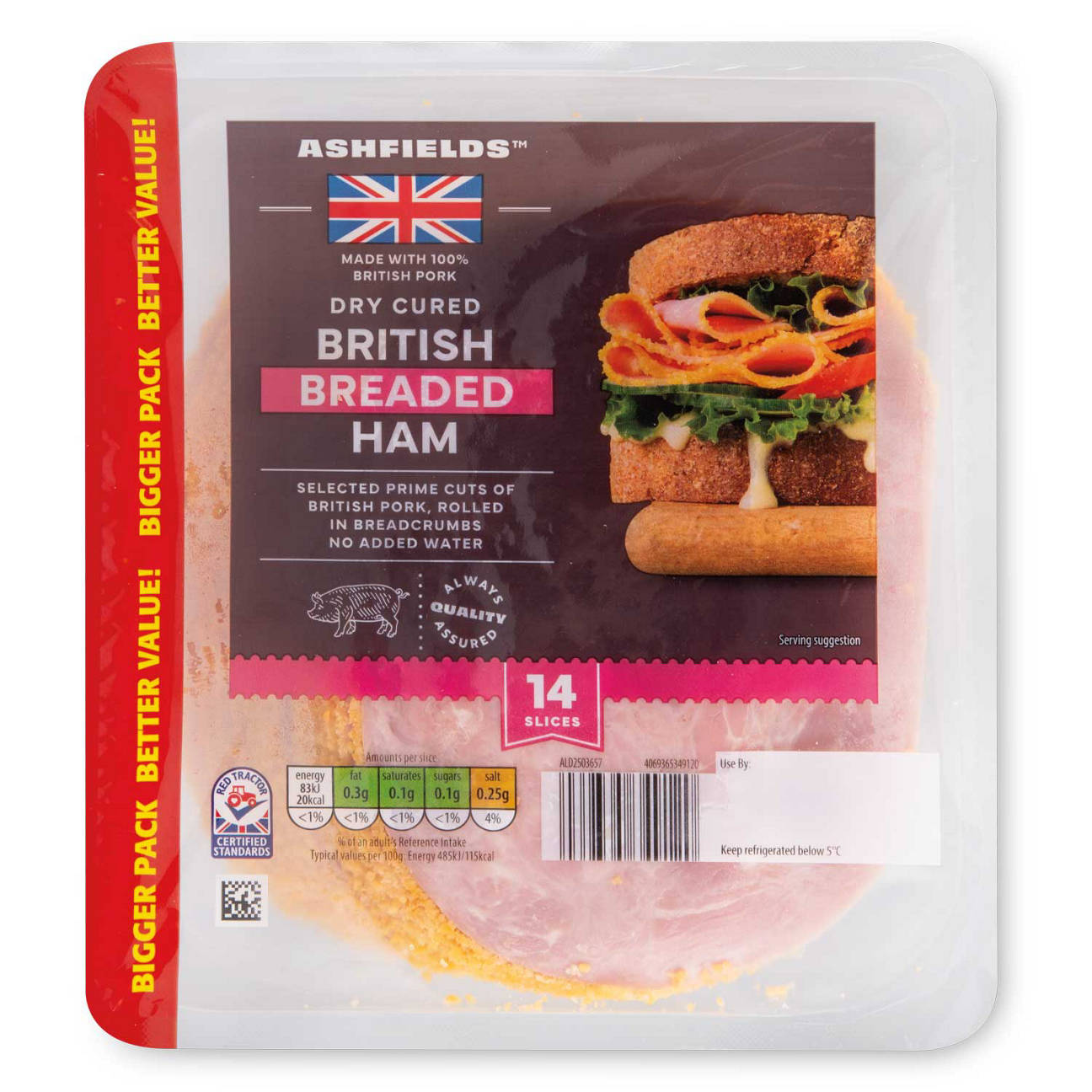 British Dry Cured Breaded Ham 14 Slices | ALDI UK