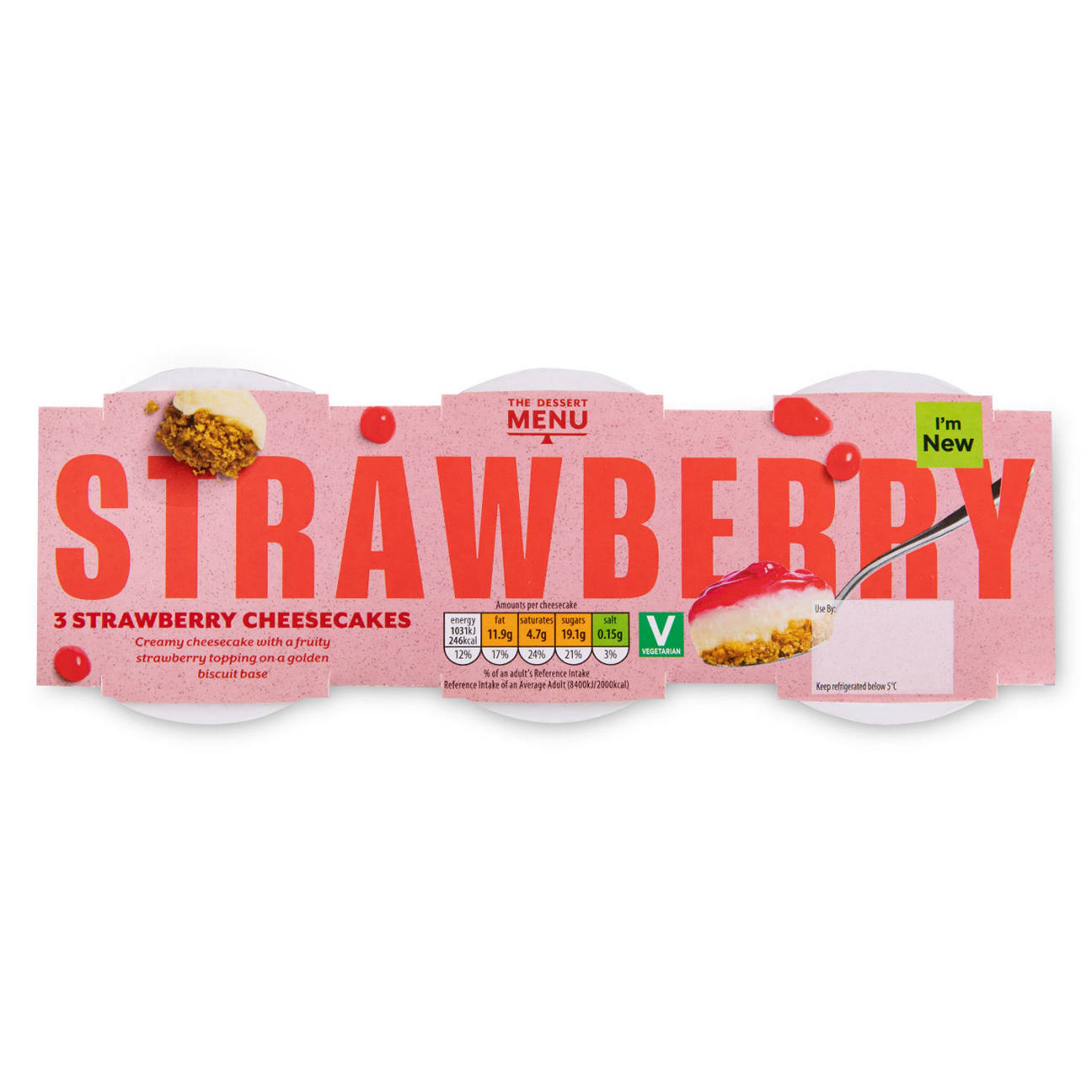 Strawberry Cheesecakes 3 Pack | ALDI UK
