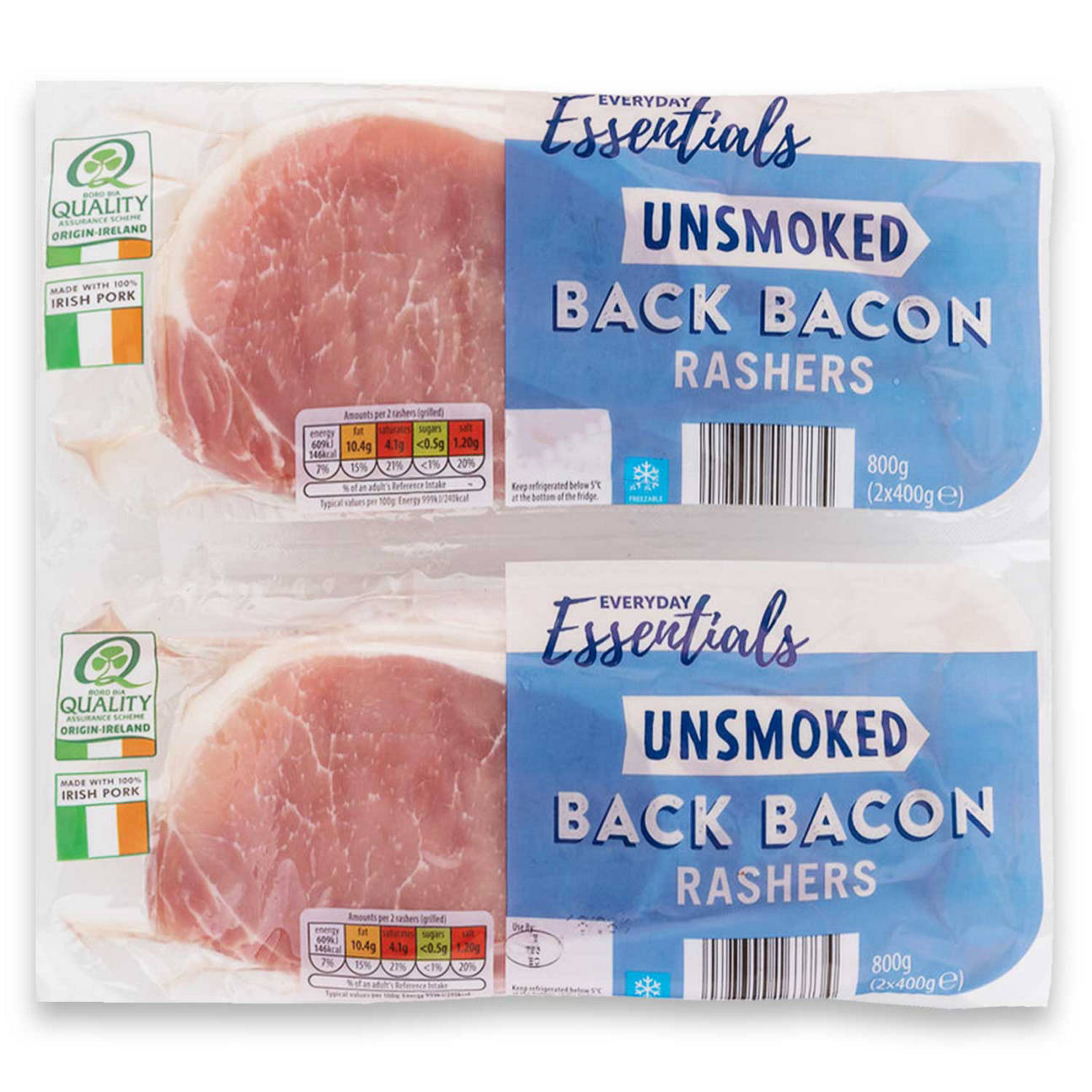 Unsmoked Back Bacon 2 Pack | ALDI IE