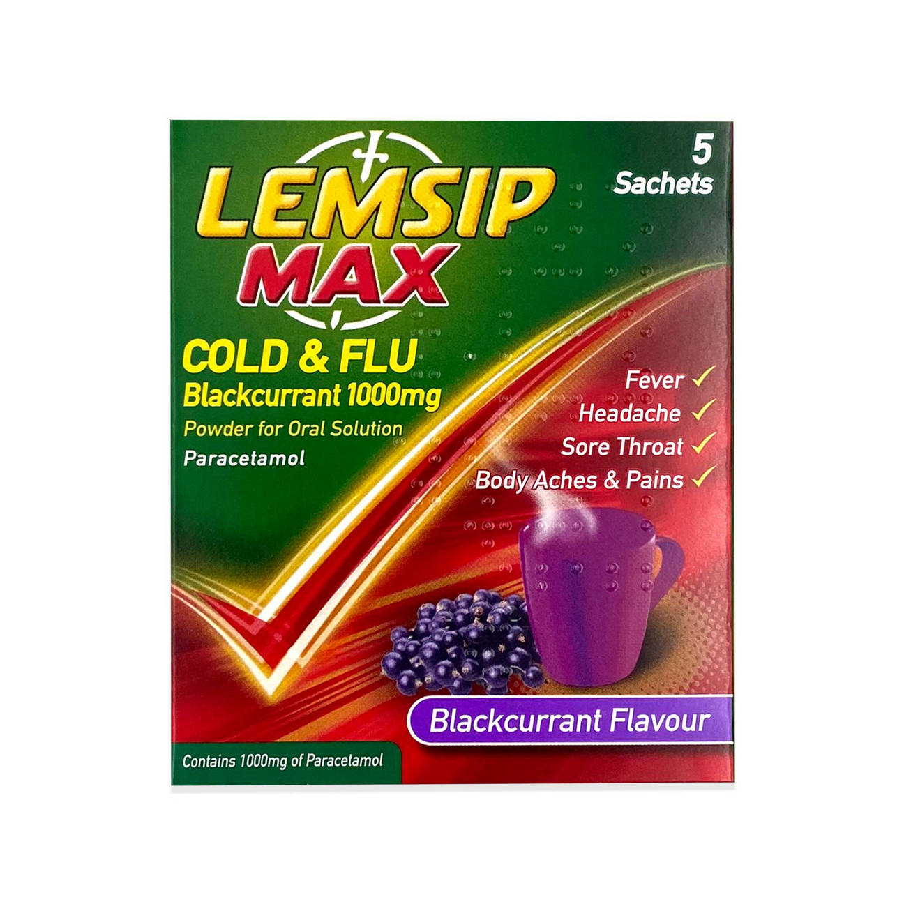 Max Cold & Flu Blackcurrant 5 Pack | ALDI IE