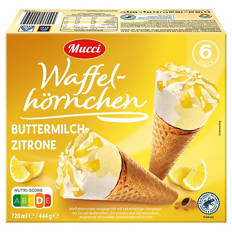 Waffelhörnchen 720 ml, Zitrone-Buttermilch