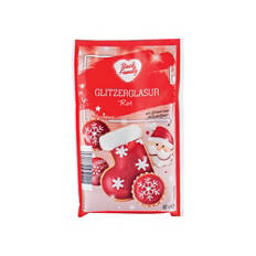Glassa glitterata, rosso