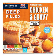 Deep Filled Chicken & Gravy Pie For One