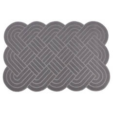 Struktur Fußmatte, 90 x 60 cm, khaki, geformt