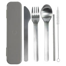 Camping-Besteck-Set, Grau