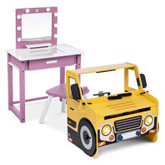 Set da meccanico in legno con auto oppure tavolino da trucco