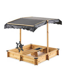 Wooden Sandpit With Roof