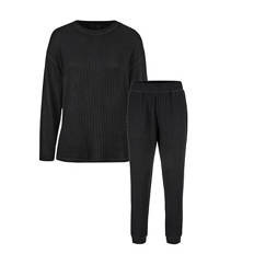 Damen Loungewear-Set, Schwarz, S 36/38
