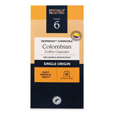 Single Origin 100% Arabica Medium Roast Colombian Coffee Capsules 10 Pack
