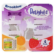Delights Strawberry & Apricot Big Pot Fromage Frais 4 Pack