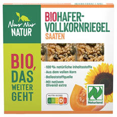 Bio-Hafervollkorn-Riegel 105 g, Saaten