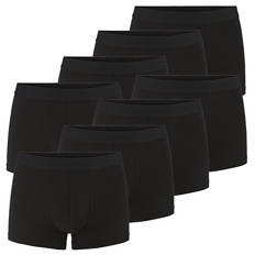 Herren Retro-Boxershorts, 8er-Set, Schwarz, M