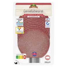 Dauerwurst-Aufschnitt 200 g, Cervelatwurst