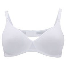 NUR DIE Damen Baumwoll BH, weiß 85B