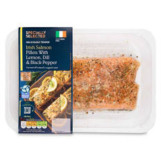 Irish Salmon Fillets with Lemon, Dill & Black Pepper