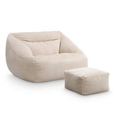 Sitzsack COZY inkl. Hocker, beige