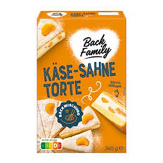Backmischung 340 g, Käse-Sahne-Torte