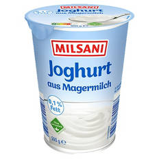 Joghurt mild aus Magermilch, 0,1 % Fett, 500 g