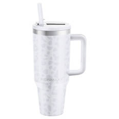 Cup mit Griff 1,2 l, Leo Print Weiß