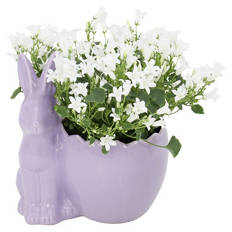 Keramik-Hase Flieder