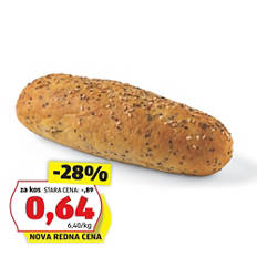 Koruzna štručka, s chia semeni