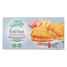 Toast di rösti, prosciutto e formaggio