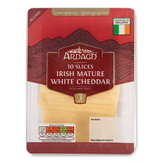Irish Mature White Cheddar Cheese Slices 10 Pack