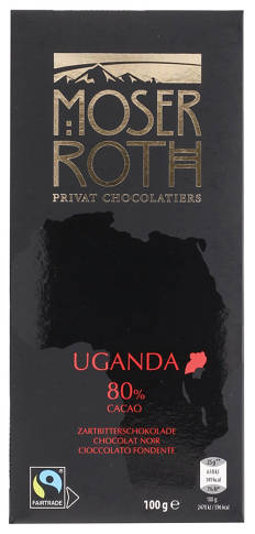 Tavoletta di cioccolato Uganda 80%