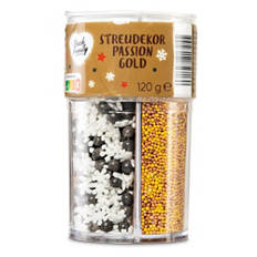 Toppings Streuer, gold, silber