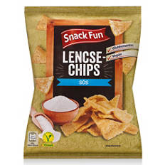 Lencsechips, sós, 90 g