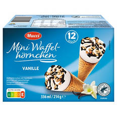 Mini-Waffelhörnchen 336 ml, Vanille